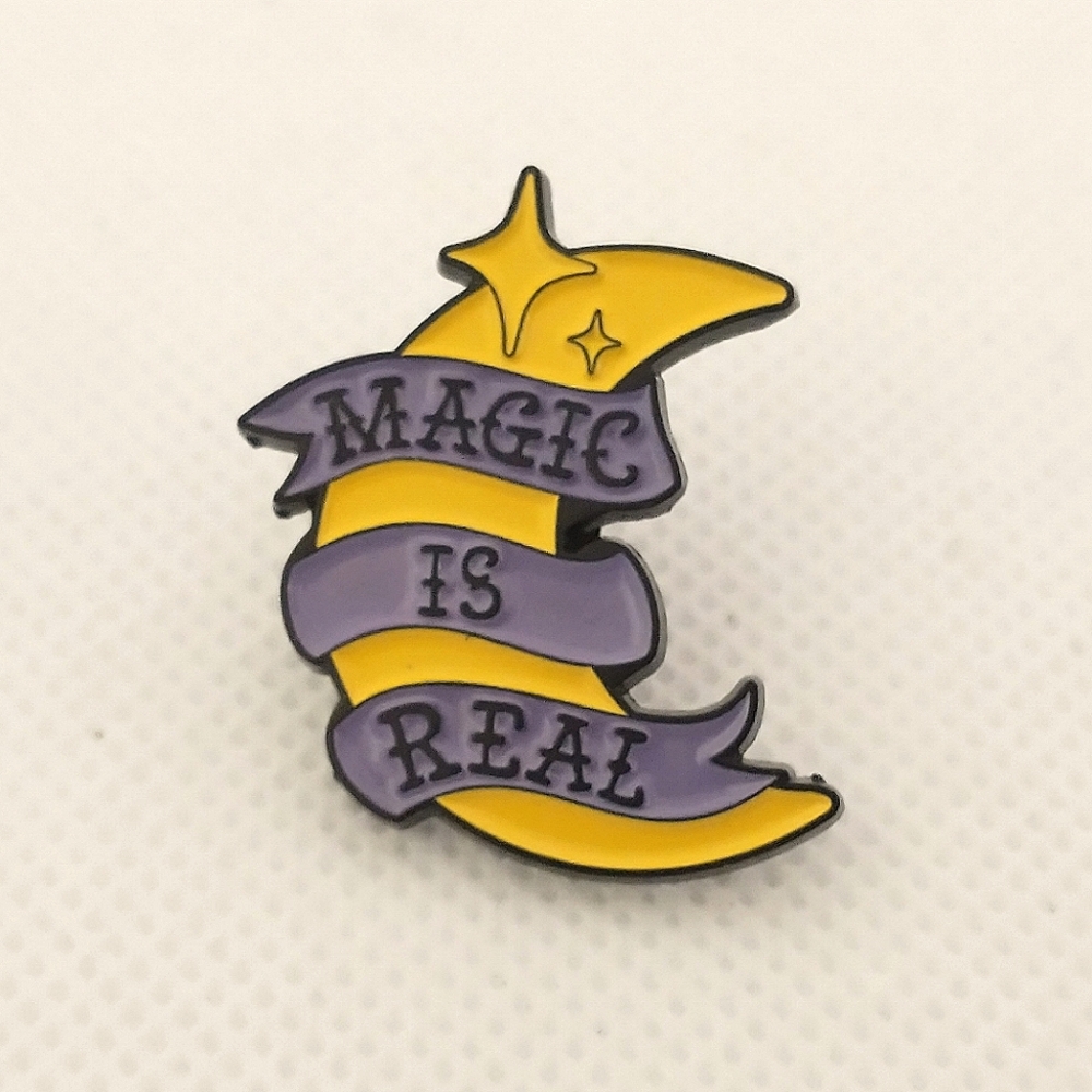 🧁 3/$30 Magic is Real Moon Stars Enamel Pin NEW